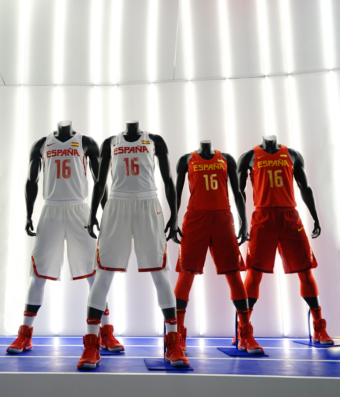air jordan team basketball jerseys, Spain 2016 Nike Vapor Basketball Uniforms